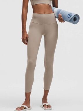 lululemon athletica High-Rise Leggings in Warm Ash Grey-Taupe